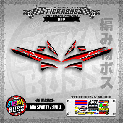 MIO SPORTY / SMILE INDO STICKER DECALS ( A6 VARIASI )【WITH FREEBIES】