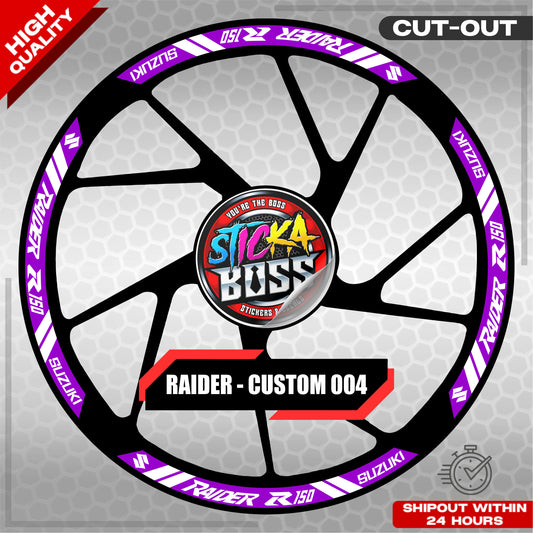 RAIDER R150 MAG STICKER SET ( 2 MAGS ) - CUSTOM 004 | VINYL WATERPROOF CUT-OUT DECALS