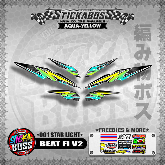 BEAT FI V2 STICKER DECALS ( 001 STAR LIGHT )【WITH FREEBIES】