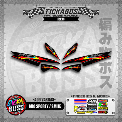 MIO SPORTY  SMILE INDO STICKER DECALS ( A9 VARIASI )【WITH FREEBIES】