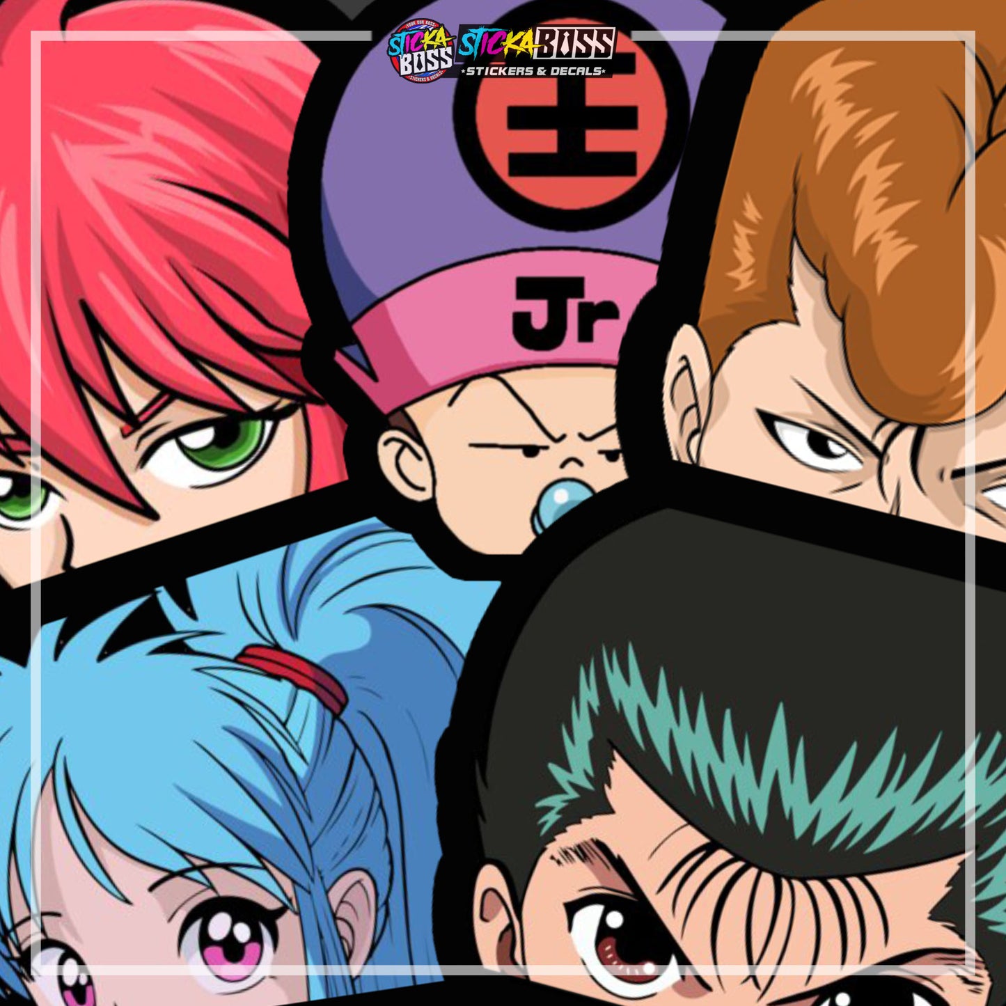 YU YU HAKUSHO | ANIME PEEKER STICKER【VINYL PRINTED】( LAMINATED / WATERPROOF )