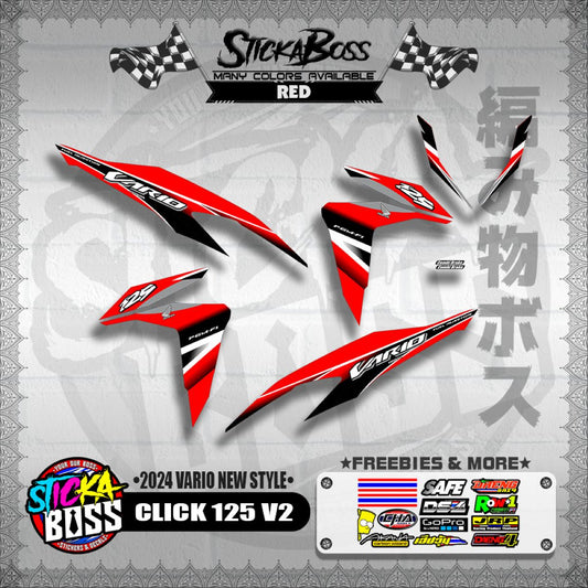CLICK 125 V2 DECALS ( 2024 VARIO NEW STYLE )【WITH FREEBIES】