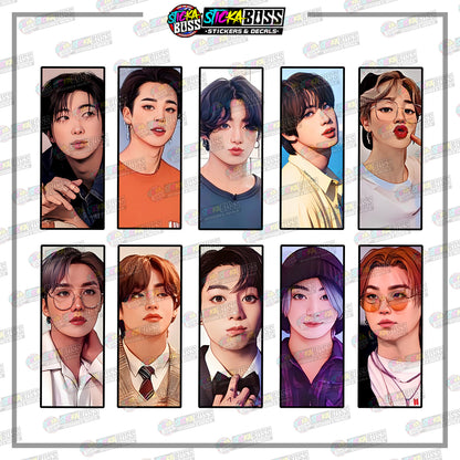 KPOP-BTS | RECTANGLE SIZE  VINYL STICKER 【VINYL PRINTED】( LAMINATED / WATERPROOF )