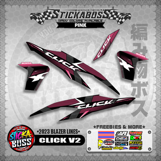 CLICK V2 STICKER DECALS ( 2023 BLAZER LINES )【WITH FREEBIES】