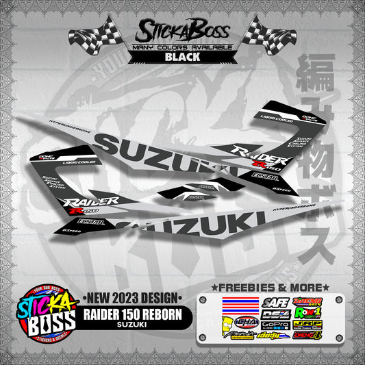 RAIDER 150 REBORN STOCK DECALS ( NEW 2023 DESIGN )【WITH FREEBIES】