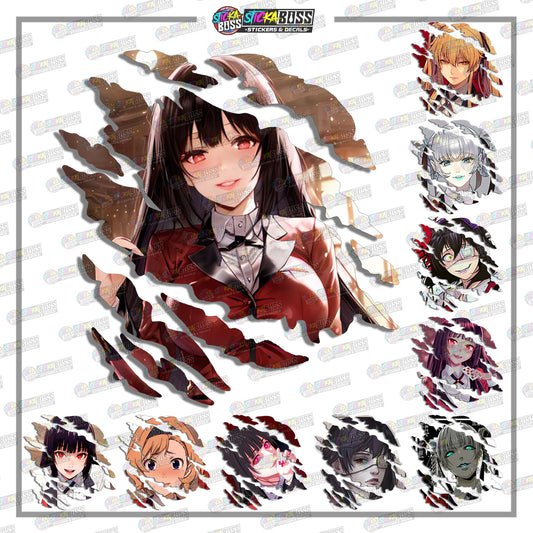 KAKEGURUI | ANIME SCRATCH STICKER【VINYL PRINTED】( LAMINATED / WATERPROOF )【Stickaboss】