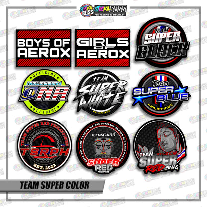 TEAM SUPER COLOR【PRINTED【Stickaboss】