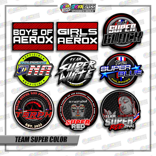 TEAM SUPER COLOR【PRINTED【Stickaboss】