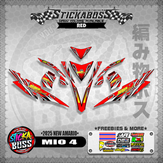 MIO 4 STICKER DECALS ( 2025 NEW AMARIO )【WITH FREEBIES】
