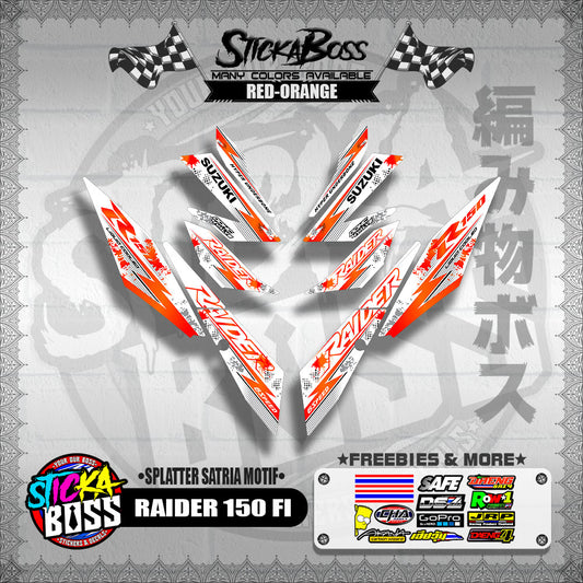 RAIDER 150 FI DECALS ( SPLATTER SATRIA MOTIF )【WITH FREEBIES】