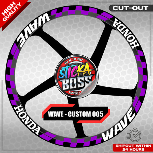 WAVE 110 / 125 MAG STICKER SET ( 2 MAGS ) - CUSTOM 005 | VINYL WATERPROOF CUT-OUT DECALS