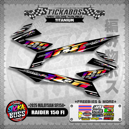 RAIDER 150 FI STICKER DECALS ( 2025 MALAYSIAN SFI150 )【WITH FREEBIES】