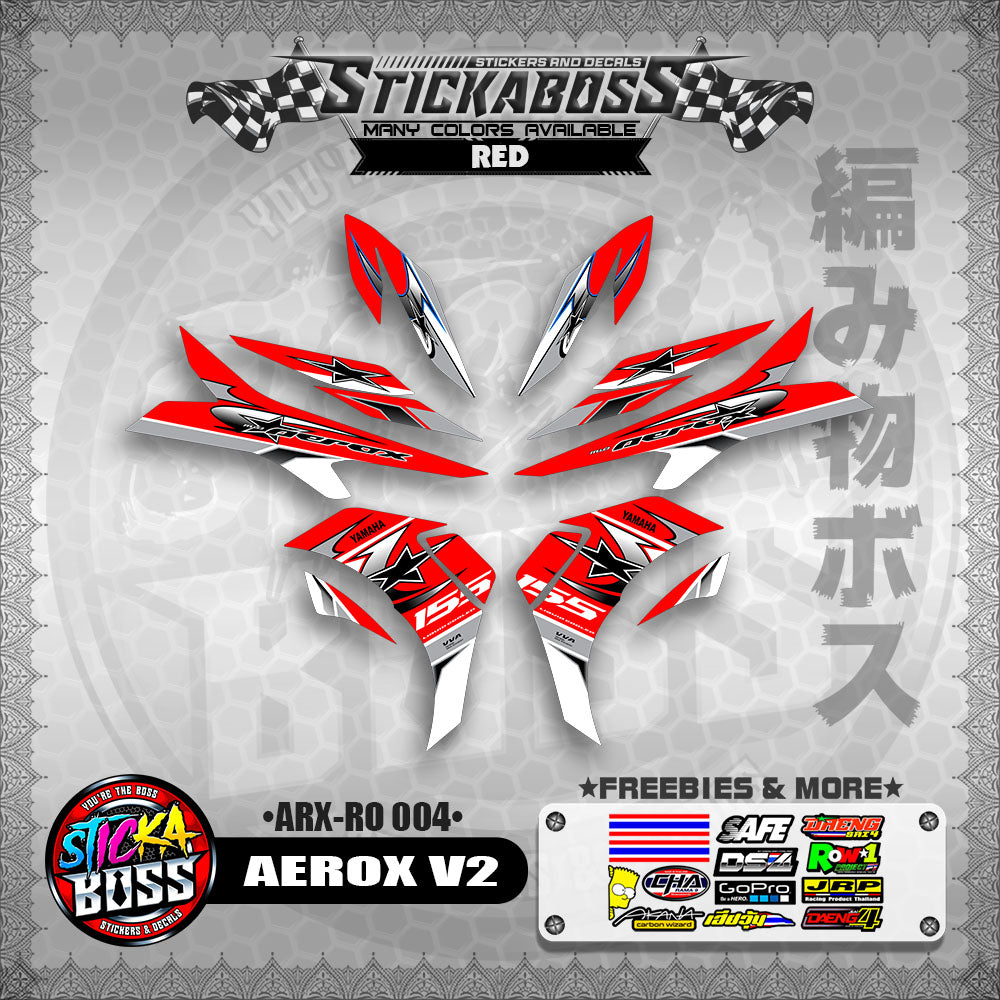 AEROX V2 INDO CONCEPT STICKER DECALS (ARX-RO 004)【WITH FREEBIES ...