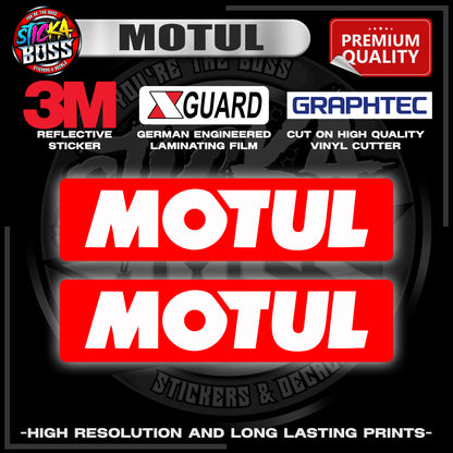 MOTUL | 2 PCS | 3M REFLECTIVE STICKER | PREMIUM LAMINATED【PREMIUM QUALITY】
