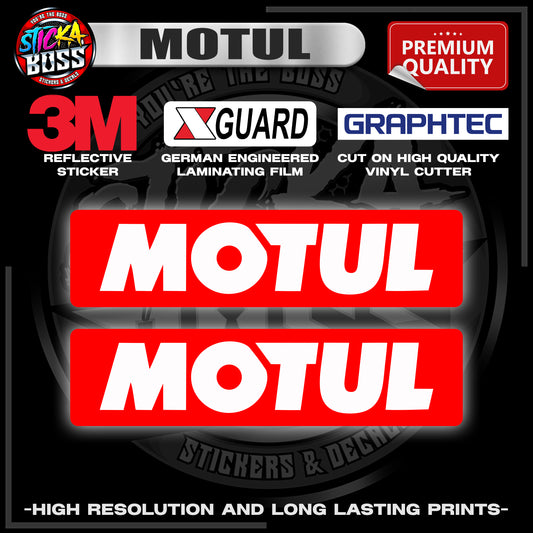 MOTUL | 2 PCS | 3M REFLECTIVE STICKER | PREMIUM LAMINATED【PREMIUM QUALITY】