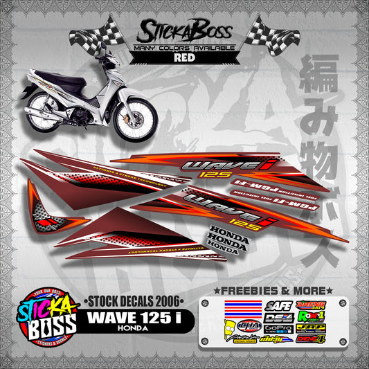 HONDA WAVE 125 i ( STOCK DECALS 2006 )【WITH FREEBIES】