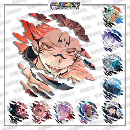 JUJUTSU KAISEN PART 1 | ANIME SCRATCH STICKER【VINYL PRINTED】( LAMINATED / WATERPROOF )【Stickaboss】