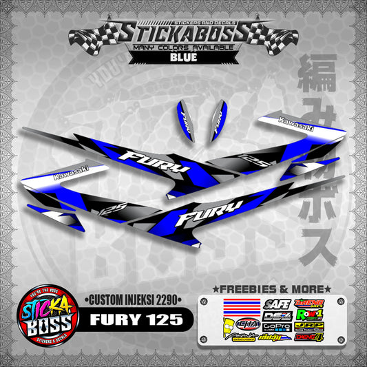 FURY 125 STICKER DECALS ( CUSTOM INJEKSI 2290 )【WITH FREEBIES】