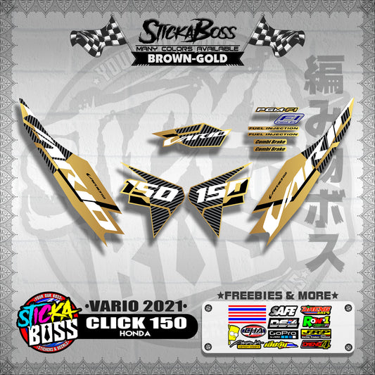 CLICK 150 V2 DECALS ( VARIO 2021 )【WITH FREEBIES】