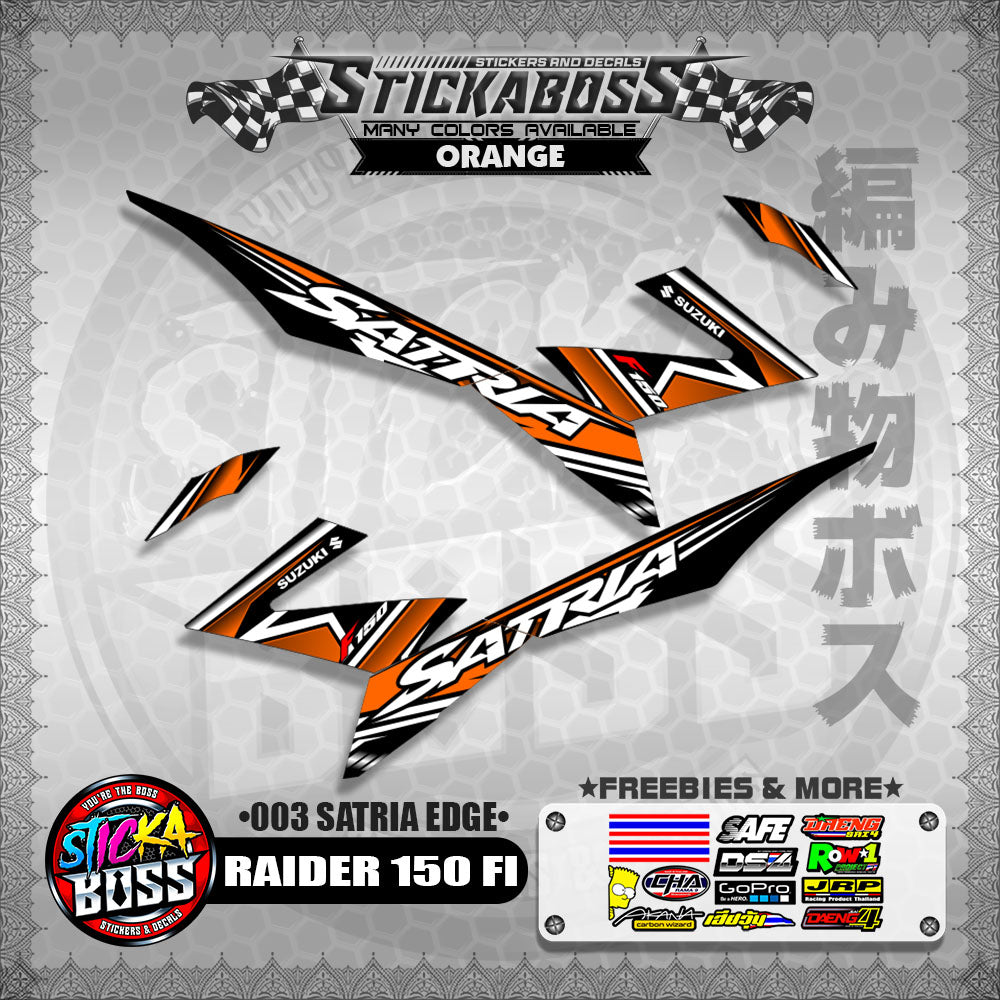 RAIDER 150 FI MALAYSIAN STICKER DECALS ( 003 SATRIA EDGE )【WITH FREEBIES】