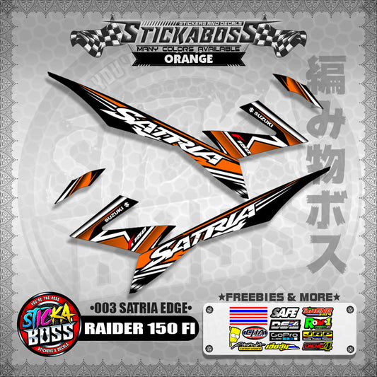 RAIDER 150 FI MALAYSIAN STICKER DECALS ( 003 SATRIA EDGE )【WITH FREEBIES】