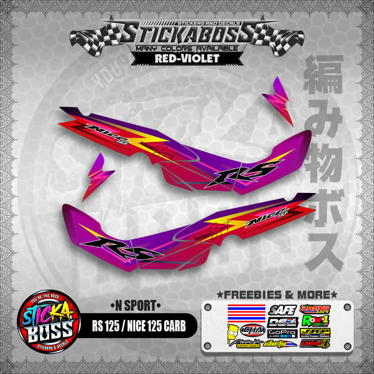 RS 125 NICE / 125 CARB STICKER DECALS ( N SPORT )【WITH FREEBIES】