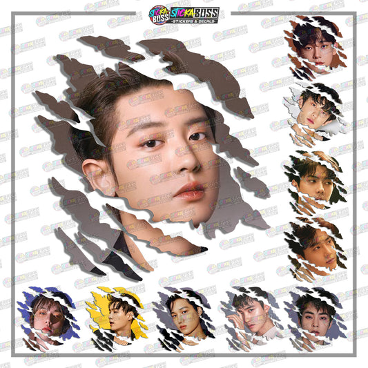 EXO | SCRATCH STICKER【VINYL PRINTED】( LAMINATED / WATERPROOF )【Stickaboss】