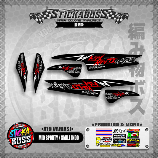 MIO SPORTY / SMILE INDO STICKER DECALS ( A19 VARIASI )【WITH FREEBIES】