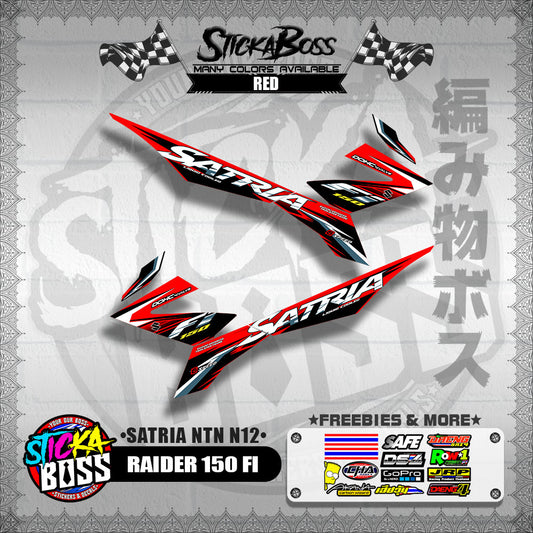RAIDER 150 FI DECALS ( SATRIA NTN N12 )【WITH FREEBIES】