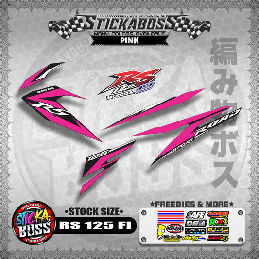 RS 125 FI Stock Decals PINK (STOCK SIZE) 【PREMIUM GLOSSY LAMINATED】