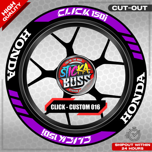 CLICK 150 MAG STICKER SET ( 2 MAGS ) - CUSTOM 016 | VINYL WATERPROOF CUT-OUT DECALS