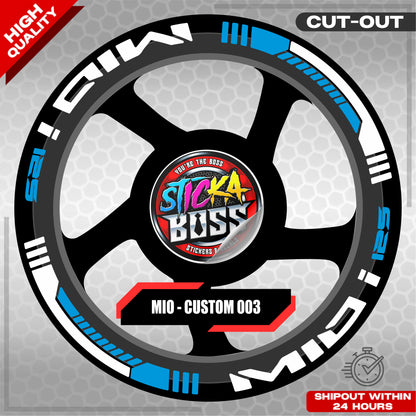 MIO I 125 MAG STICKER SET  ( 2 MAGS ) - CUSTOM 003 | VINYL WATERPROOF CUT-OUT DECALS