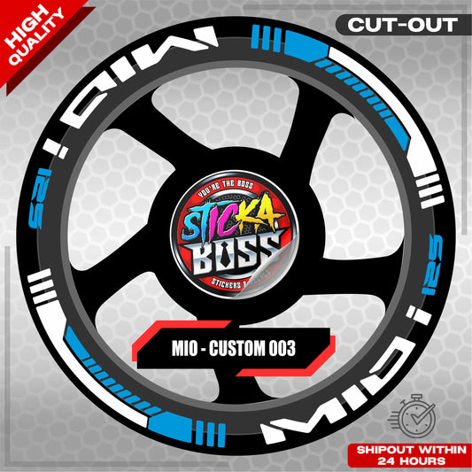 MIO I 125 MAG STICKER SET  ( 2 MAGS ) - CUSTOM 003 | VINYL WATERPROOF CUT-OUT DECALS
