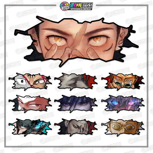JUJUTSU KAISEN | CRACK PEEKERS  ( ANIME VINYL STICKER DECALS )【Stickaboss】