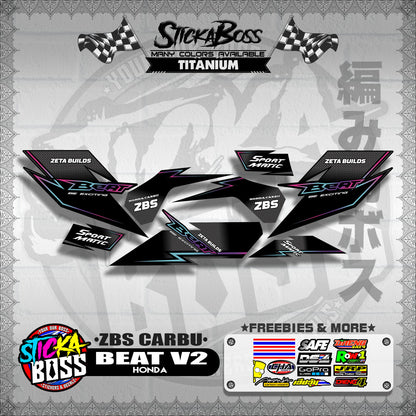 BEAT V2 DECALS ( ZBS CARBU )【WITH FREEBIES】