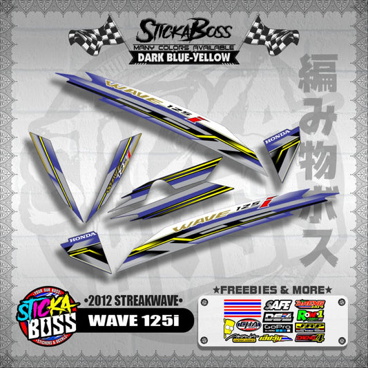 WAVE 125i DECALS ( 2012 STREAKWAVE )【WITH FREEBIES】