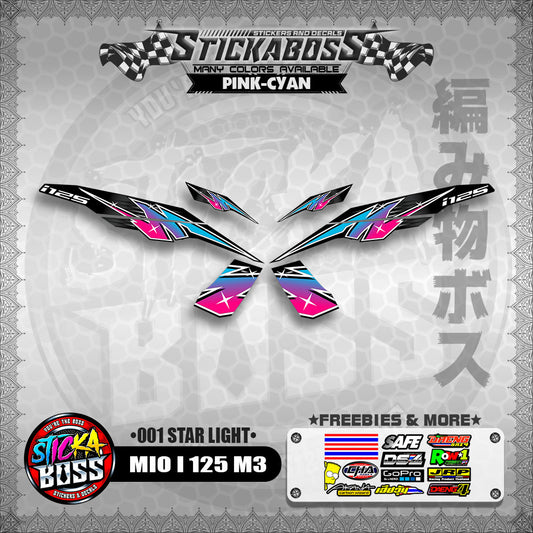 MIO I 125 M3 STICKER DECALS ( 001 STAR LIGHT )【WITH FREEBIES】