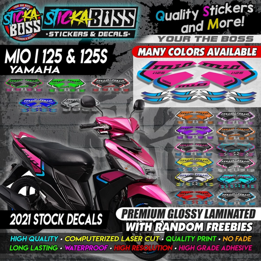 Mio i 125 & 125s (2021 Stock Decals)【PREMIUM GLOSSY LAMINATED】