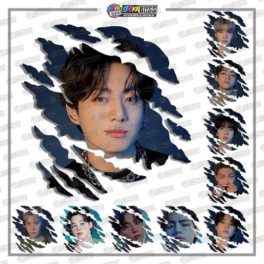 BTS | ANIME SCRATCH STICKER【VINYL PRINTED】( LAMINATED / WATERPROOF )【Stickaboss】 (Copy)