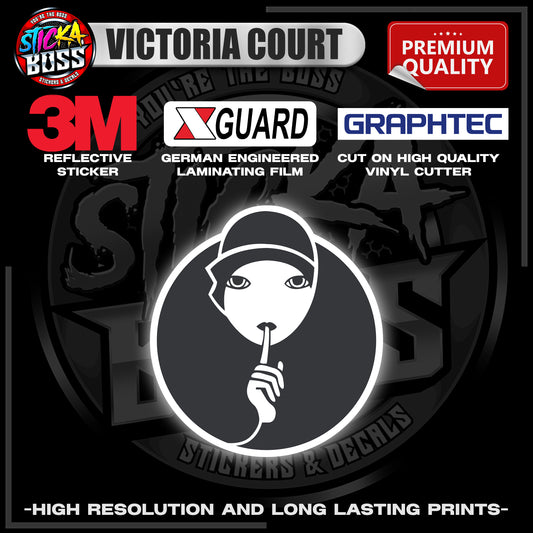 VICTORIA COURT | 2 PCS  | 3M REFLECTIVE STICKER | PREMIUM LAMINATED【PREMIUM QUALITY】