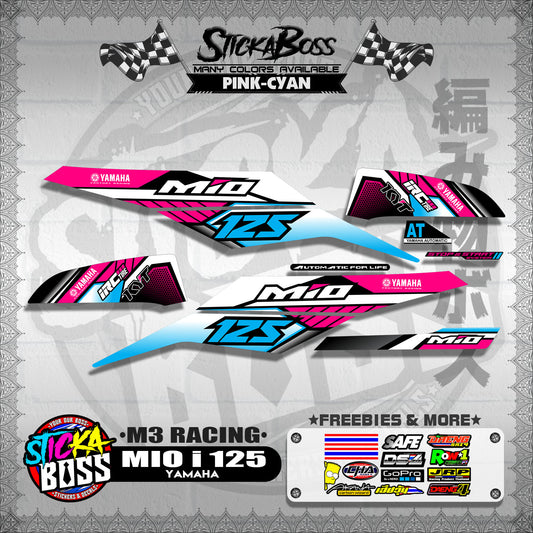 MIO i 125 STOCK DECALS ( M3 RACING ) 【WITH FREEBIES】