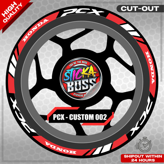 PCX 150 / 160 MAGS STICKER SET  ( 2 MAGS ) - CUSTOM 002 | VINYL WATERPROOF CUT-OUT DECALS