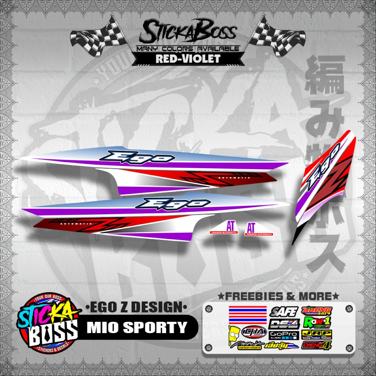 MIO SPORTY DECALS ( EGO Z DESIGN )【WITH FREEBIES】
