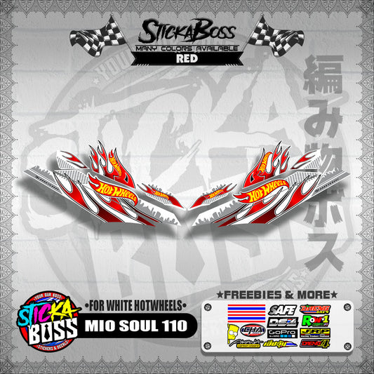 MIO SOUL 110 CARB OLD DECALS ( FOR WHITE HOTWHEELS )【WITH FREEBIES】