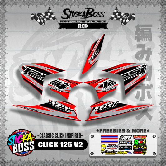 CLICK 125 V2 DECALS ( CLASSIC CLICK INSPIRED )【WITH FREEBIES】