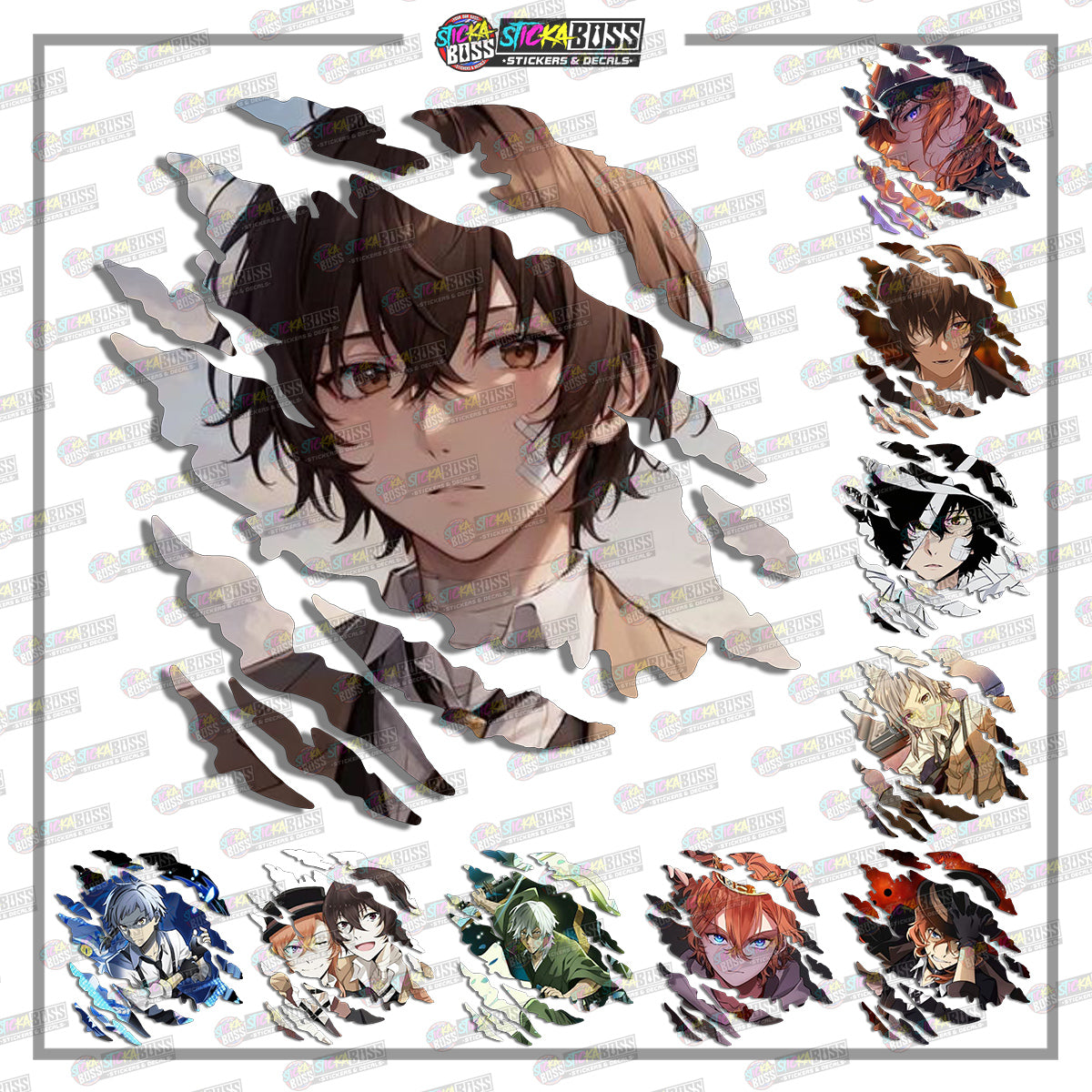 BONGOU STRAY DOGS | ANIME SCRATCH STICKER【VINYL PRINTED】( LAMINATED / WATERPROOF )【Stickaboss】 (Copy)