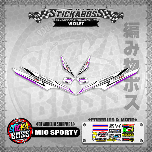 MIO SPORTY INDO DECALS ( FOR WHITE LINE STRIPPING A8 )【WITH FREEBIES】