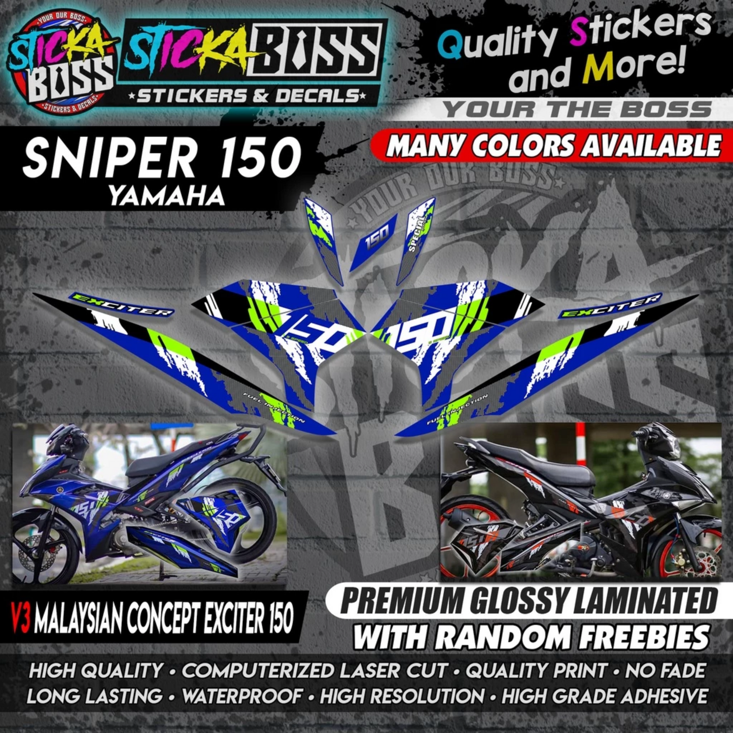SNIPER 150 Decals 【 v3 Malaysian Concept EXCITER 150 】