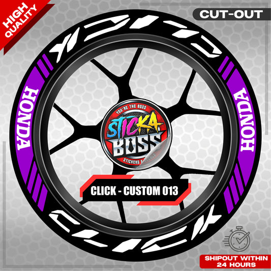 CLICK 125 / 150 / 160 MAG STICKER SET  ( 2 MAGS ) - CUSTOM 013 | VINYL WATERPROOF CUT-OUT DECALS