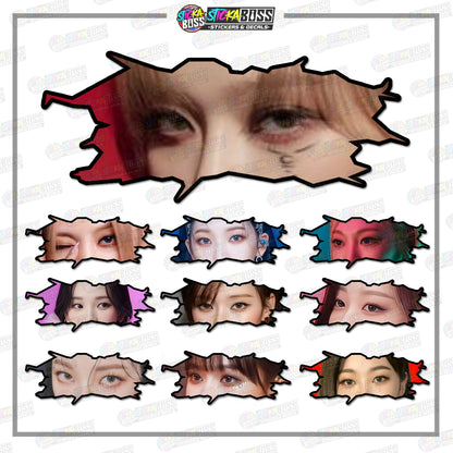 KPOP-AESPA | CRACK PEEKERS  ( ANIME VINYL STICKER DECALS )【Stickaboss】
